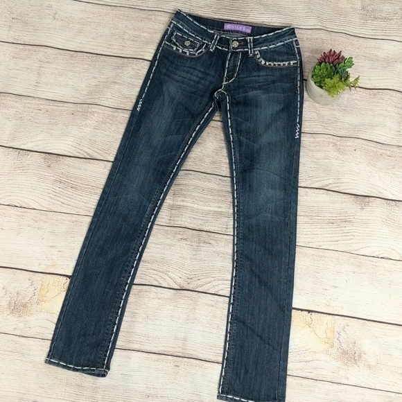 Monica's jeans beaded sz 1 - Picture 1 of 8